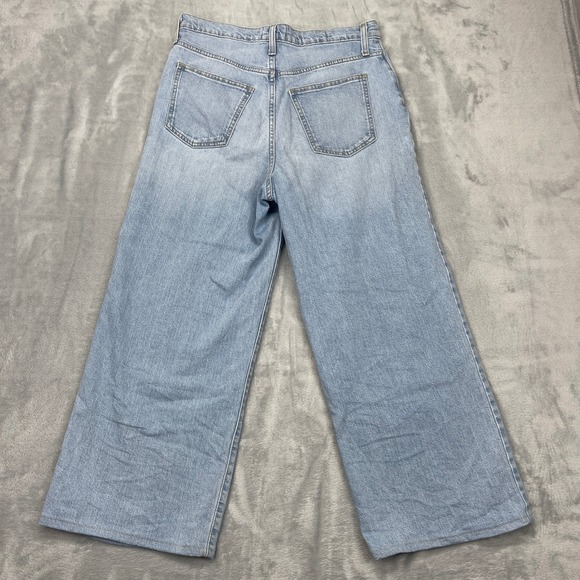 Universal Thread Jeans Womens 8 Blue Denim Light Wash High Rise Wide Leg Outdoor - Picture 2 of 9